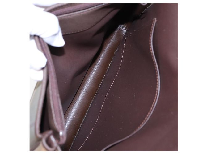 Salvatore Ferragamo Borsa a spalla Ferragamo MCM Burberrys in pelle PVC 4 pezzi marrone nero Auth ki4659 - vista 14