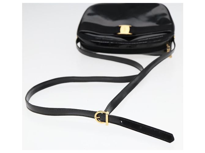 Salvatore Ferragamo Borsa a spalla Ferragamo MCM Burberrys in pelle PVC 4 pezzi marrone nero Auth ki4659 - vista 25