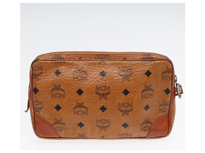 Salvatore Ferragamo Borsa a spalla Ferragamo MCM Burberrys in pelle PVC 4 pezzi marrone nero Auth ki4659 - vista 3