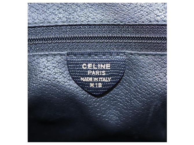 Céline Borsa a mano CELINE in pelle 2 vie nera e oro Auth 85493 Nero D'oro - Ansicht 12