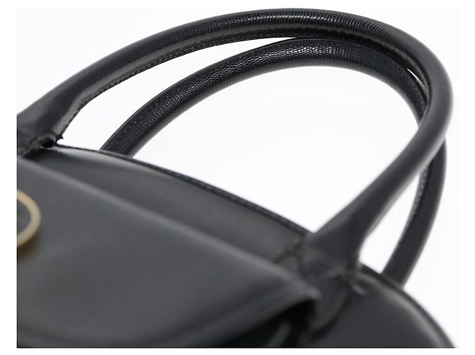 Céline Borsa a mano CELINE in pelle 2 vie nera e oro Auth 85493 Nero D'oro - Ansicht 14