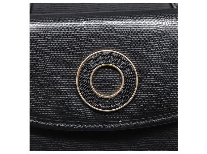 Céline Borsa a mano CELINE in pelle 2 vie nera e oro Auth 85493 Nero D'oro - Ansicht 18