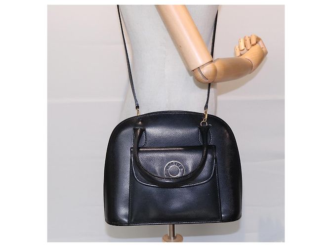 Céline Borsa a mano CELINE in pelle 2 vie nera e oro Auth 85493 Nero D'oro - Ansicht 23