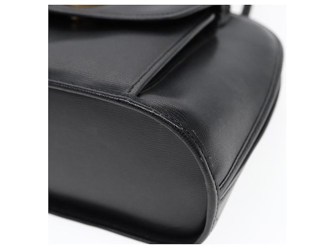 Céline Borsa a mano CELINE in pelle 2 vie nera e oro Auth 85493 Nero D'oro - Ansicht 8