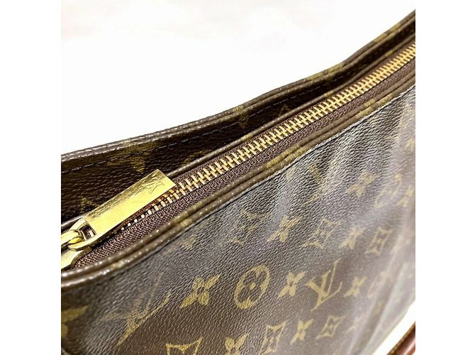 Borsa Tote Louis Vuitton Monogram Looping GM Marrone - vista 8
