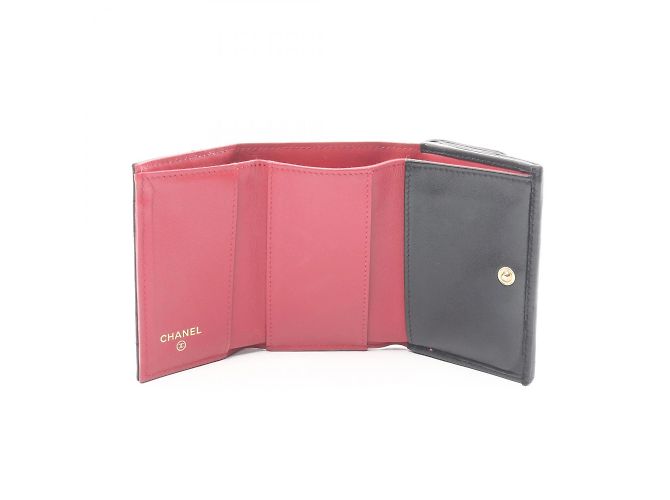 Chanel 19 Matelassé Dreifach-Brieftasche Schwarz - Ansicht 4