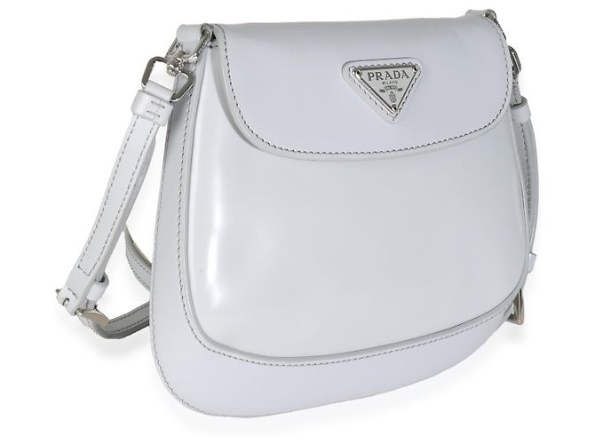 Prada Mini Cleo in pelle spazzolata blu fiordaliso Marrone - vista 2