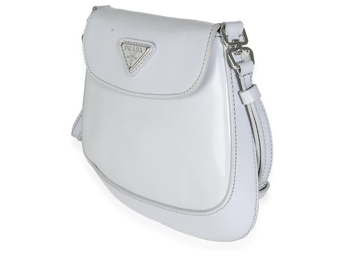 Prada Mini Cleo in pelle spazzolata blu fiordaliso Marrone - vista 3
