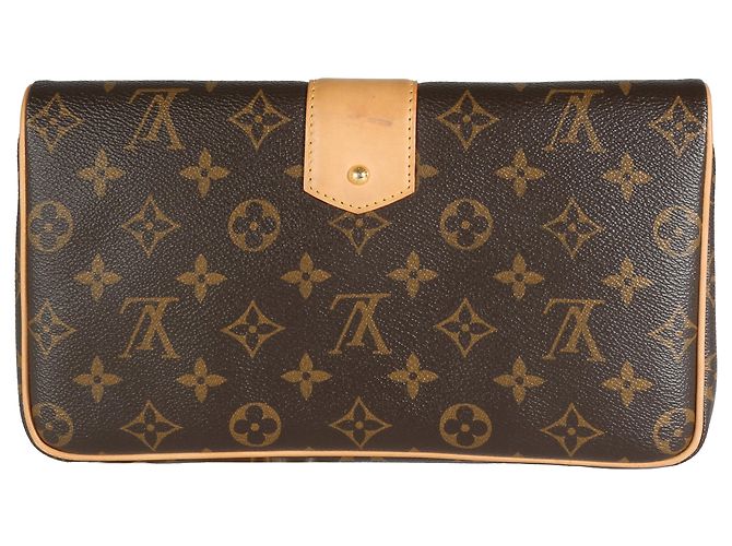 Clutch Slim in Tela Monogram Louis Vuitton x Sofia Coppola Marrone - vista 2