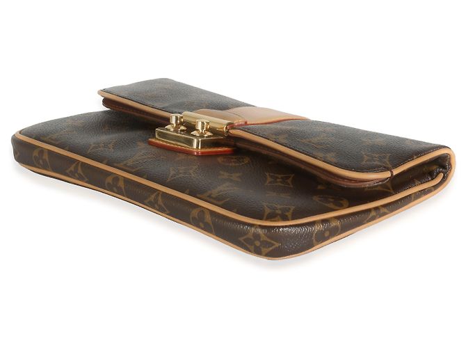 Clutch Slim in Tela Monogram Louis Vuitton x Sofia Coppola Marrone - vista 5