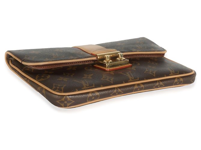 Clutch Slim in Tela Monogram Louis Vuitton x Sofia Coppola Marrone - vista 6