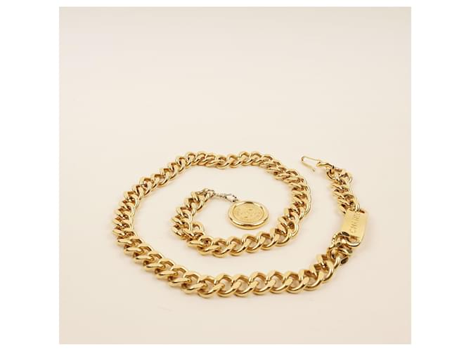 Timeless Chanel Cinturón de cadena Medallion CC Dorado - vista 3