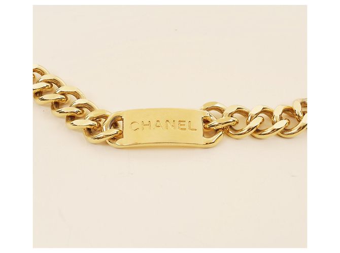 Timeless Chanel Cinturón de cadena Medallion CC Dorado - vista 4