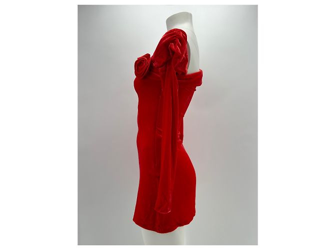 Autre Marque MIRAE Kleider T.FR 36 Viskose Rot - Ansicht 4