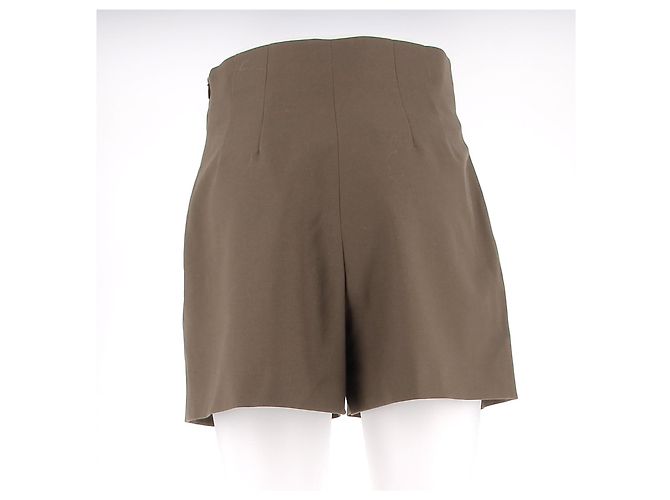 Hermès HERMES Pantalones T.FR 38 Lana Caqui - vista 2