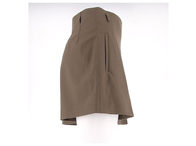 Hermès HERMES Pantalones T.FR 38 Lana Caqui - vista 3