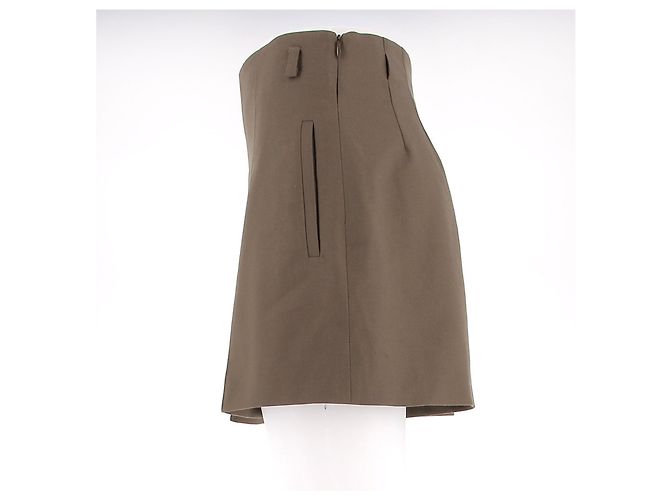 Hermès HERMES Pantalones T.FR 38 Lana Caqui - vista 4