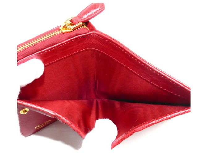 Prada Saffiano Triangle Bi-fold Wallet - view 4