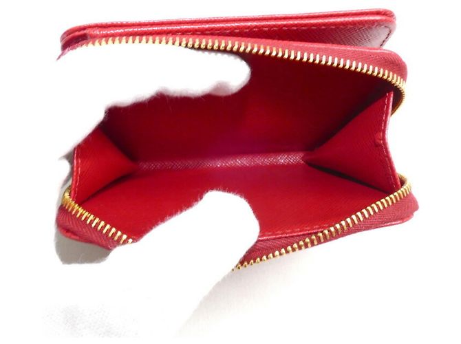 Prada Saffiano Triangle Bi-fold Wallet - view 5