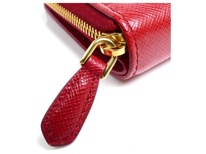 Prada Saffiano Triangle Bi-fold Wallet - view 6
