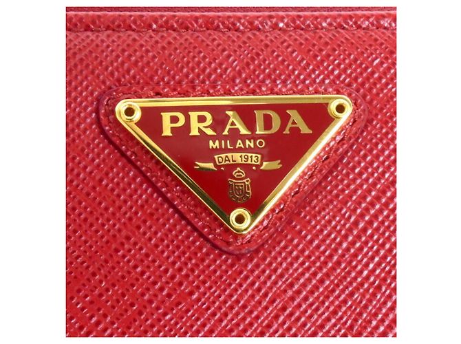 Prada Saffiano Triangle Bi-fold Wallet - view 7