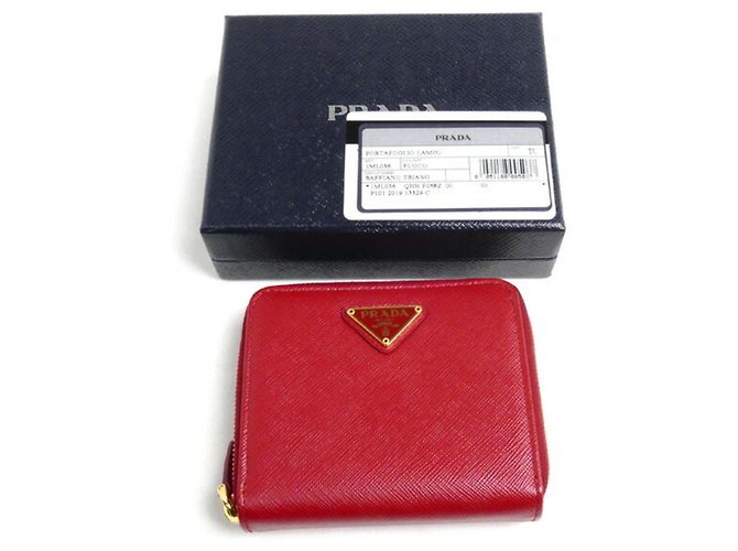Prada Saffiano Triangle Bi-fold Wallet - view 8