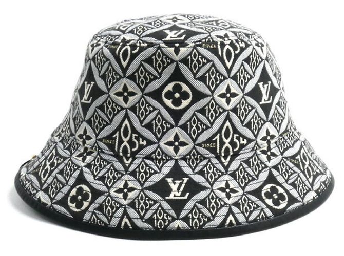 Cappello bucket nero e bianco Louis Vuitton - vista 2