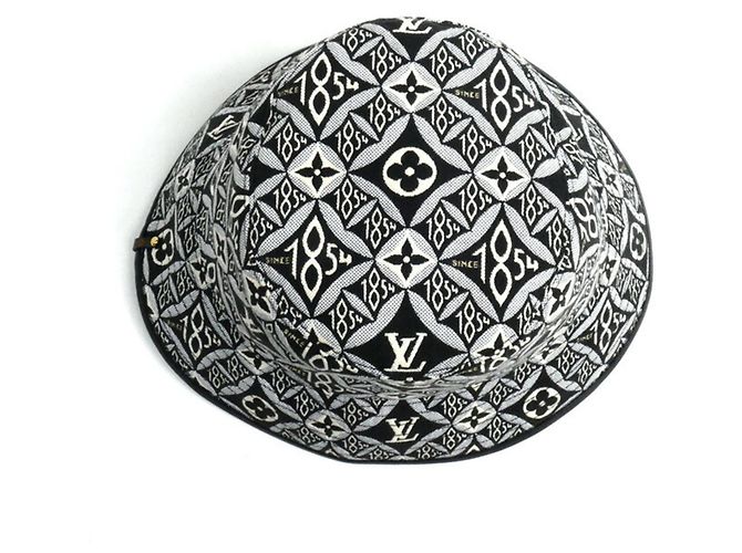 Cappello bucket nero e bianco Louis Vuitton - vista 3