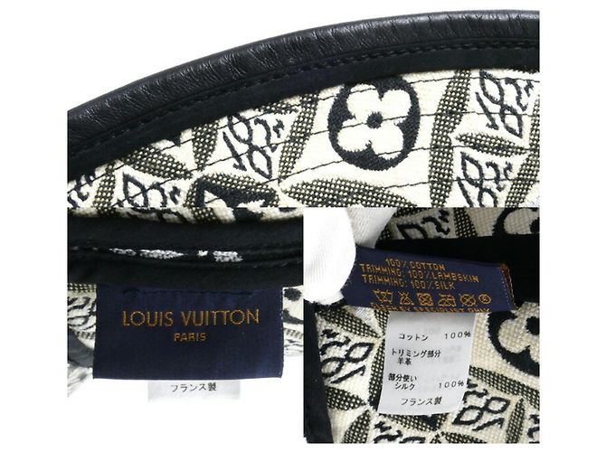 Cappello bucket nero e bianco Louis Vuitton - vista 5