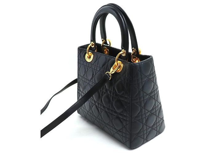 Borsa a Spalla 2 Vie Christian Dior Lady Medium Cannage - vista 2