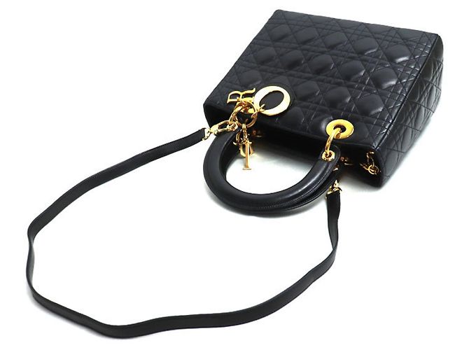 Borsa a Spalla 2 Vie Christian Dior Lady Medium Cannage - vista 3