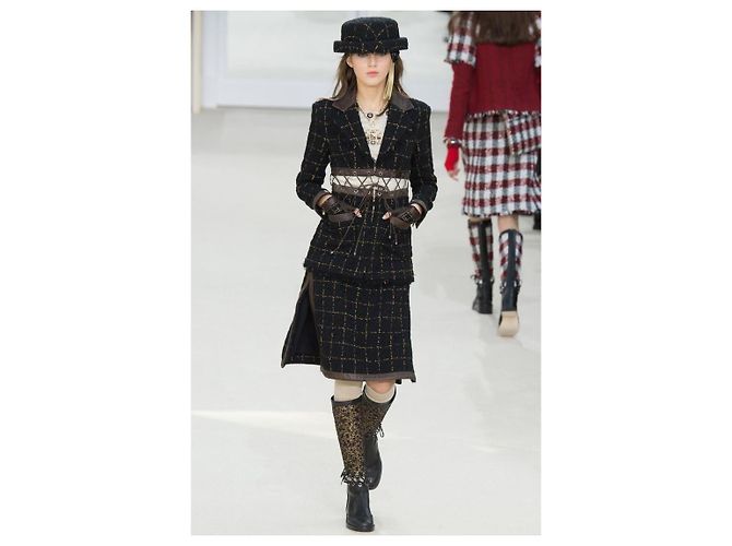 Cambon Chaqueta de Silla de Pasarela Chanel 2016 Negro - vista 10