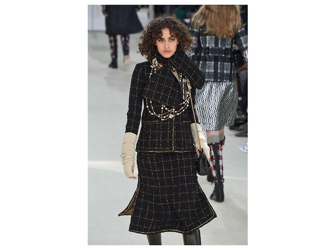 Cambon Chaqueta de Silla de Pasarela Chanel 2016 Negro - vista 11