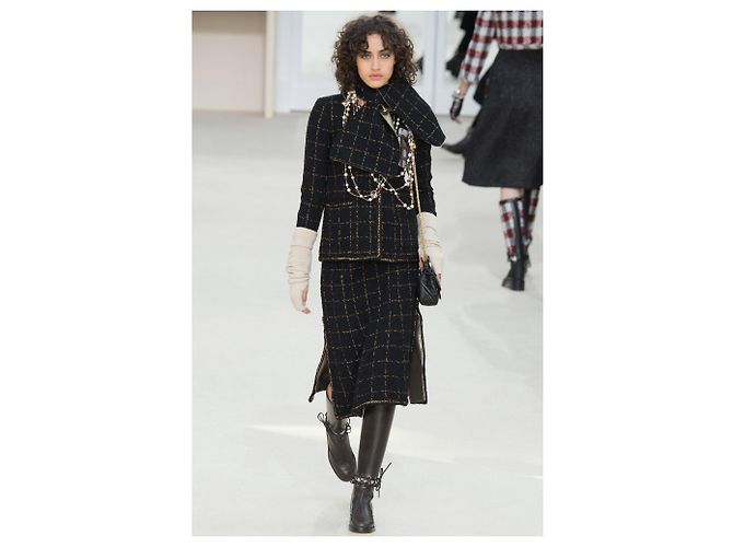 Cambon Chaqueta de Silla de Pasarela Chanel 2016 Negro - vista 12