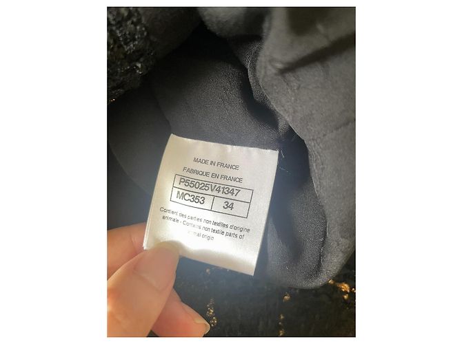 Cambon Chaqueta de Silla de Pasarela Chanel 2016 Negro - vista 3