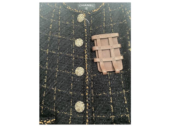 Cambon Chaqueta de Silla de Pasarela Chanel 2016 Negro - vista 4