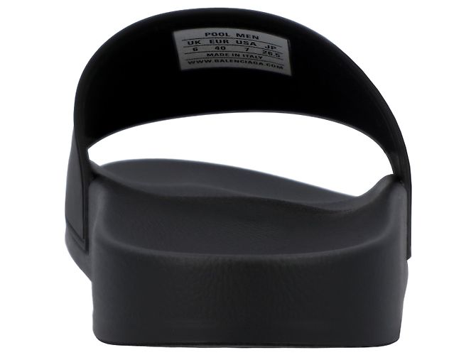 Infradito in gomma neri con logo Balenciaga Nero - vista 3