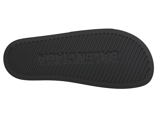 Infradito in gomma neri con logo Balenciaga Nero - vista 4