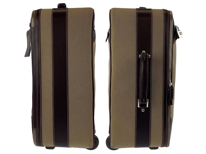 Prada Canvas/Leder Jacquard Reisetasche - Ansicht 5