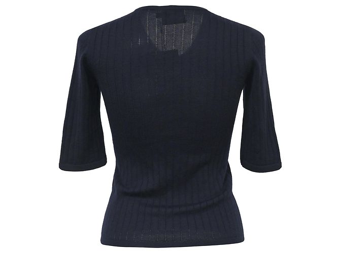 Giorgio Armani Strickoberteil aus schwarzem Kaschmir - Ansicht 3