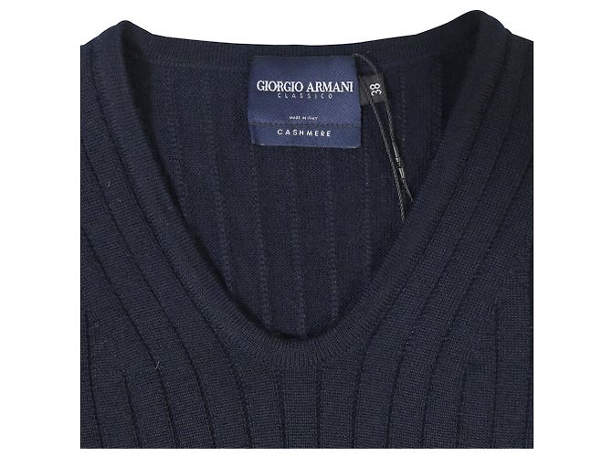 Giorgio Armani Strickoberteil aus schwarzem Kaschmir - Ansicht 4