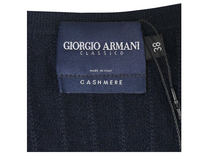 Giorgio Armani Strickoberteil aus schwarzem Kaschmir - Ansicht 5