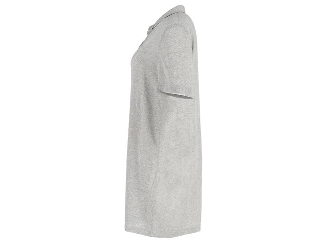 Alexander Wang Mini Hemd Kleid mit Fransen aus grauer Baumwolle - Ansicht 2