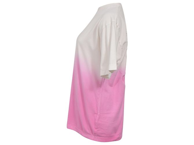 Off White T-Shirt mit Farbverlaufseffekt aus rosa Baumwolle - Ansicht 2