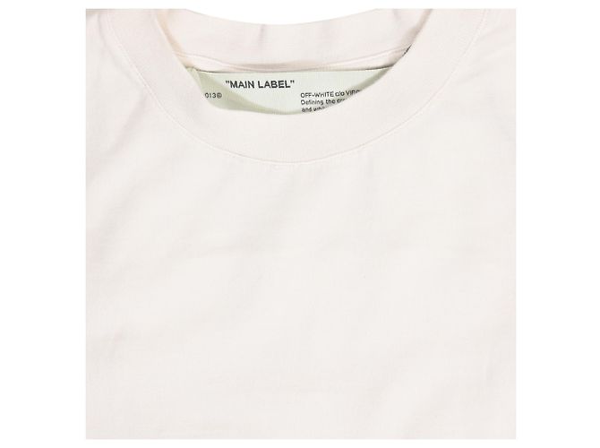 Off White T-Shirt mit Farbverlaufseffekt aus rosa Baumwolle - Ansicht 4
