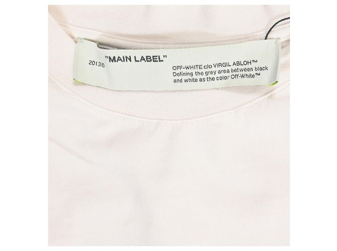 Off White T-Shirt mit Farbverlaufseffekt aus rosa Baumwolle - Ansicht 5