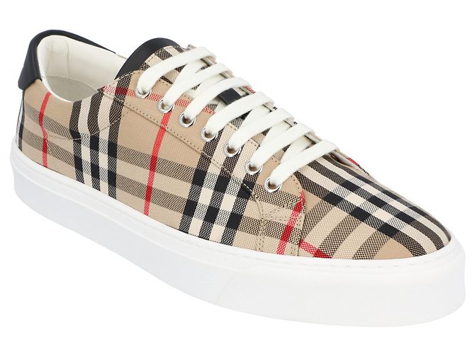 Baskets Vintage Check Burberry Beige - vue 5