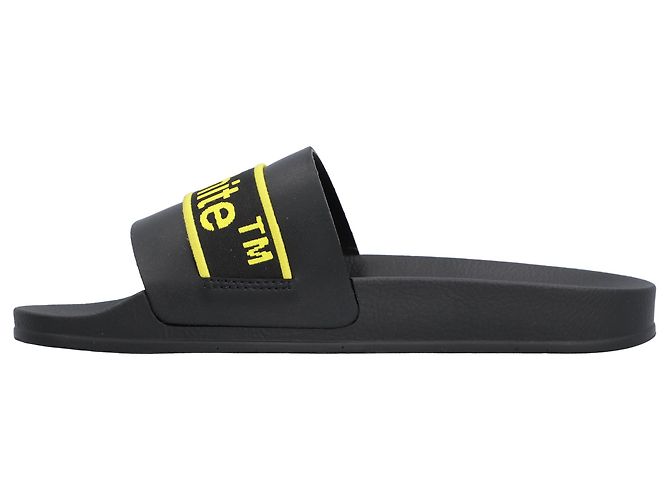 Infradito in pelle con logo Off White Nero - vista 2