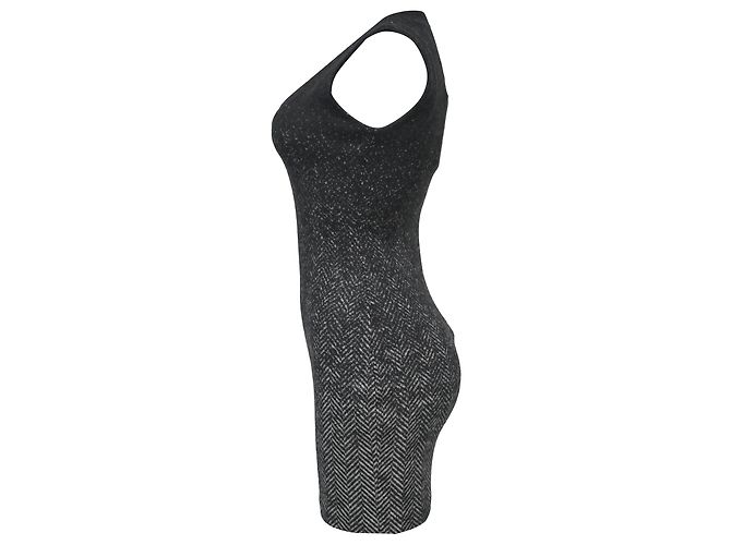 Vestido Mini V-Neck Dsquared2 en Lana Virgen Gris - vista 2