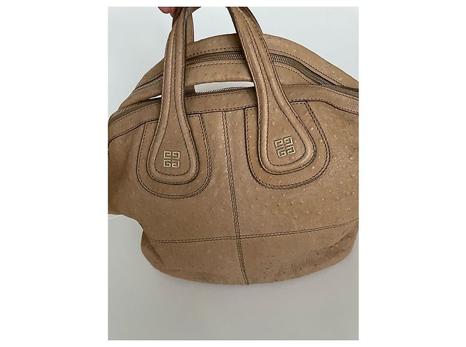 Givenchy Calfskin Ostrich Embossed Medium Nightingale Handbag - view 11